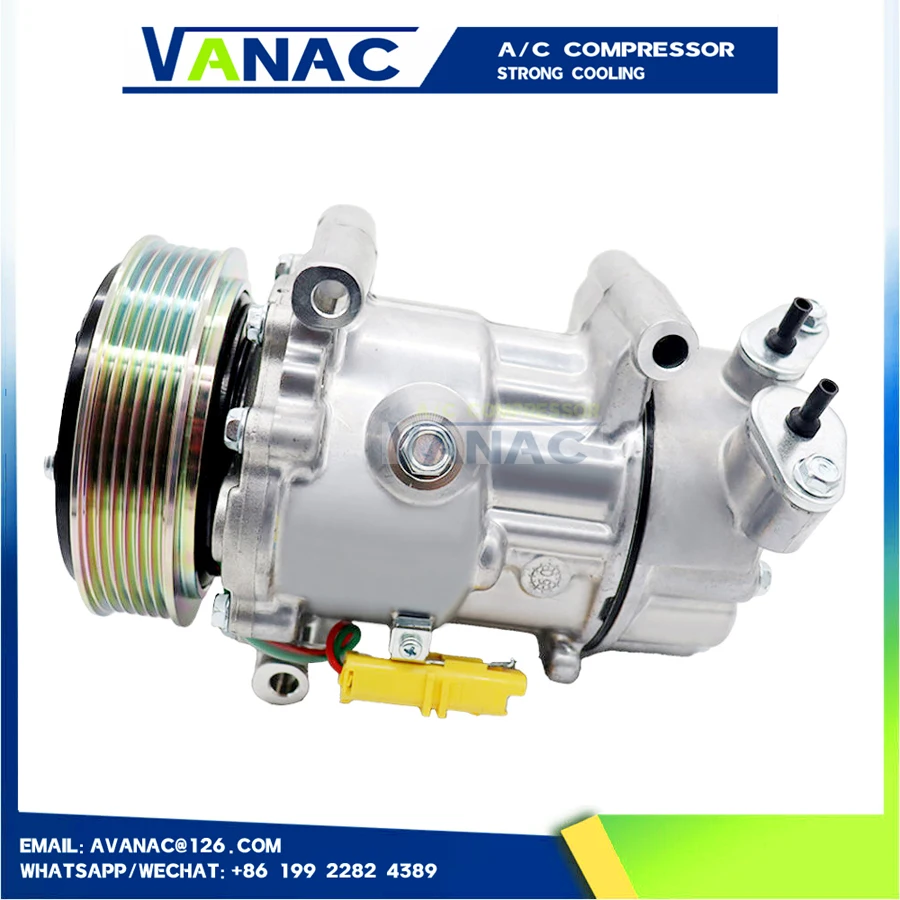 For SD6V12 AC Compressor peugeot 206 307 Citroen Fiat 1449 1450 6453XJ 6453QG 6453QE 6453Q 9655191680 9671456680 9655191580