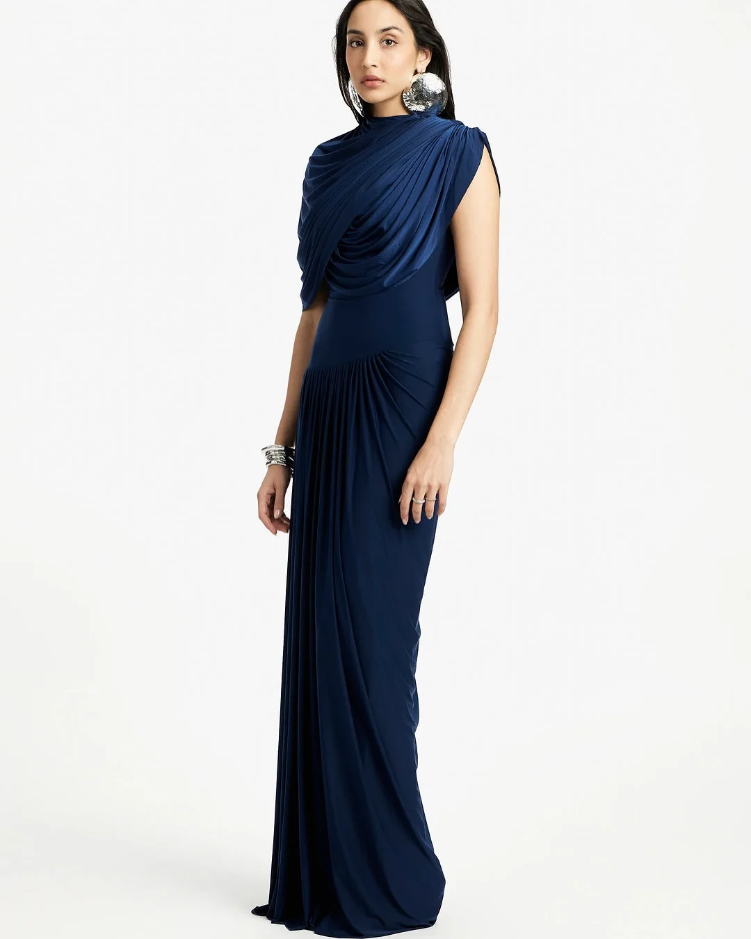 تخصيص حساسة جيرسي واحد الكتف فساتين السهرة عالية الجودة نصف الأكمام طاقم الرقبة حزب اللباس مخصص Pr #2