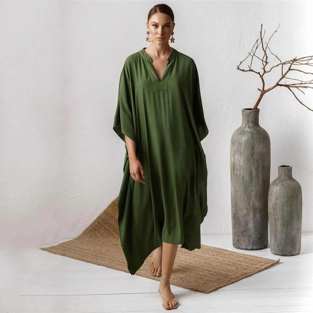 Women's Clothing Kaftan Dresses Caftan Loungewear Maxi Dress Swimsuit Cover Up Beachwear Swimwears