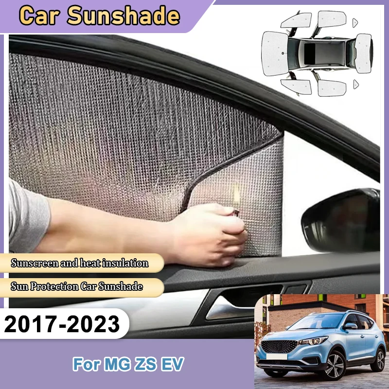 

For MG ZS EV 2017 2018 2019 2020 2021 2022 2023 Car Sun Visors Heat insulation Sunshades Anti-UV Protection Auto Accessories