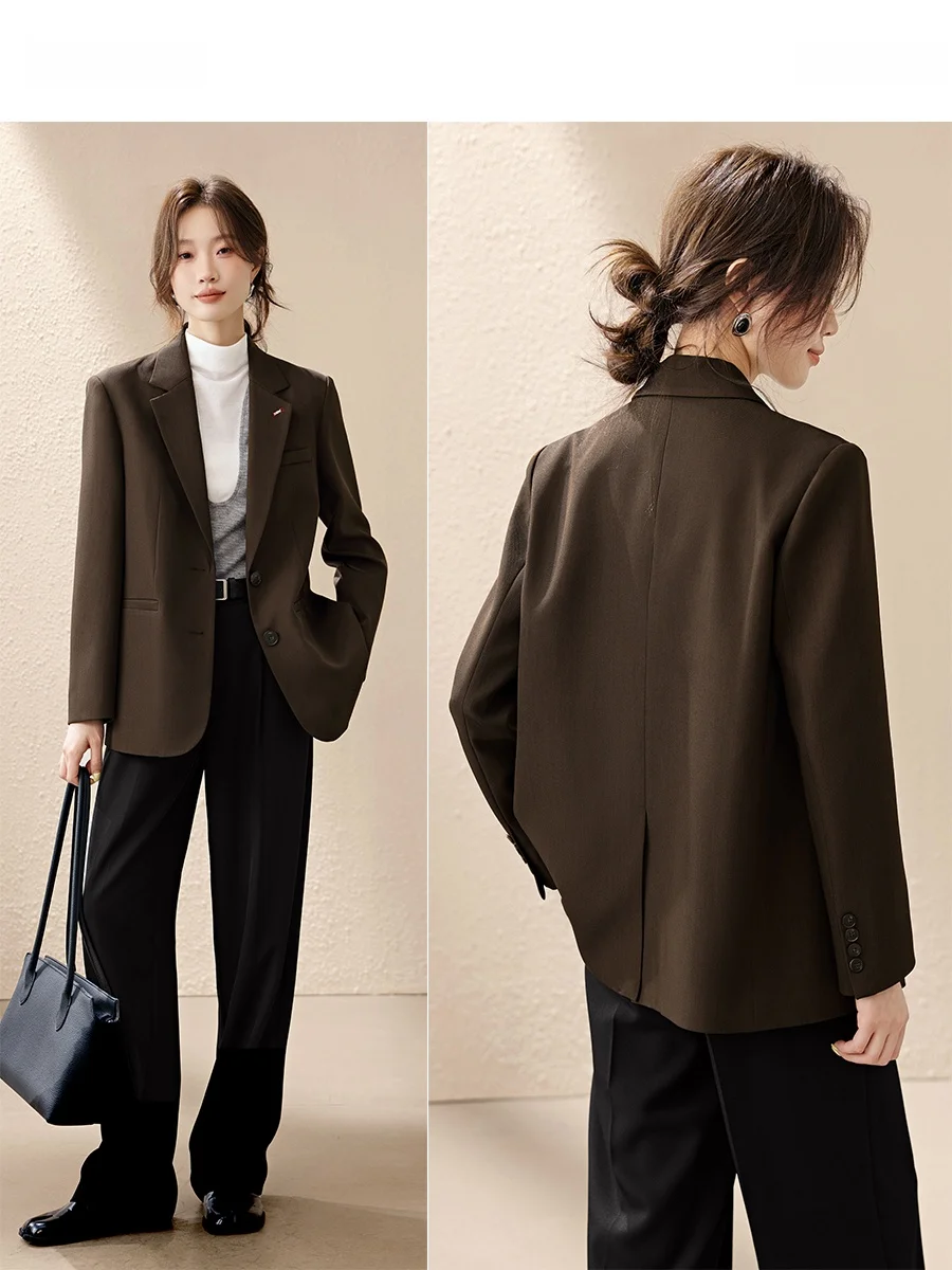 Mehaimei High nce Commute Suit 2025 Autumn New Sle Women's Faionable Lapel Coat for Office And Commuting