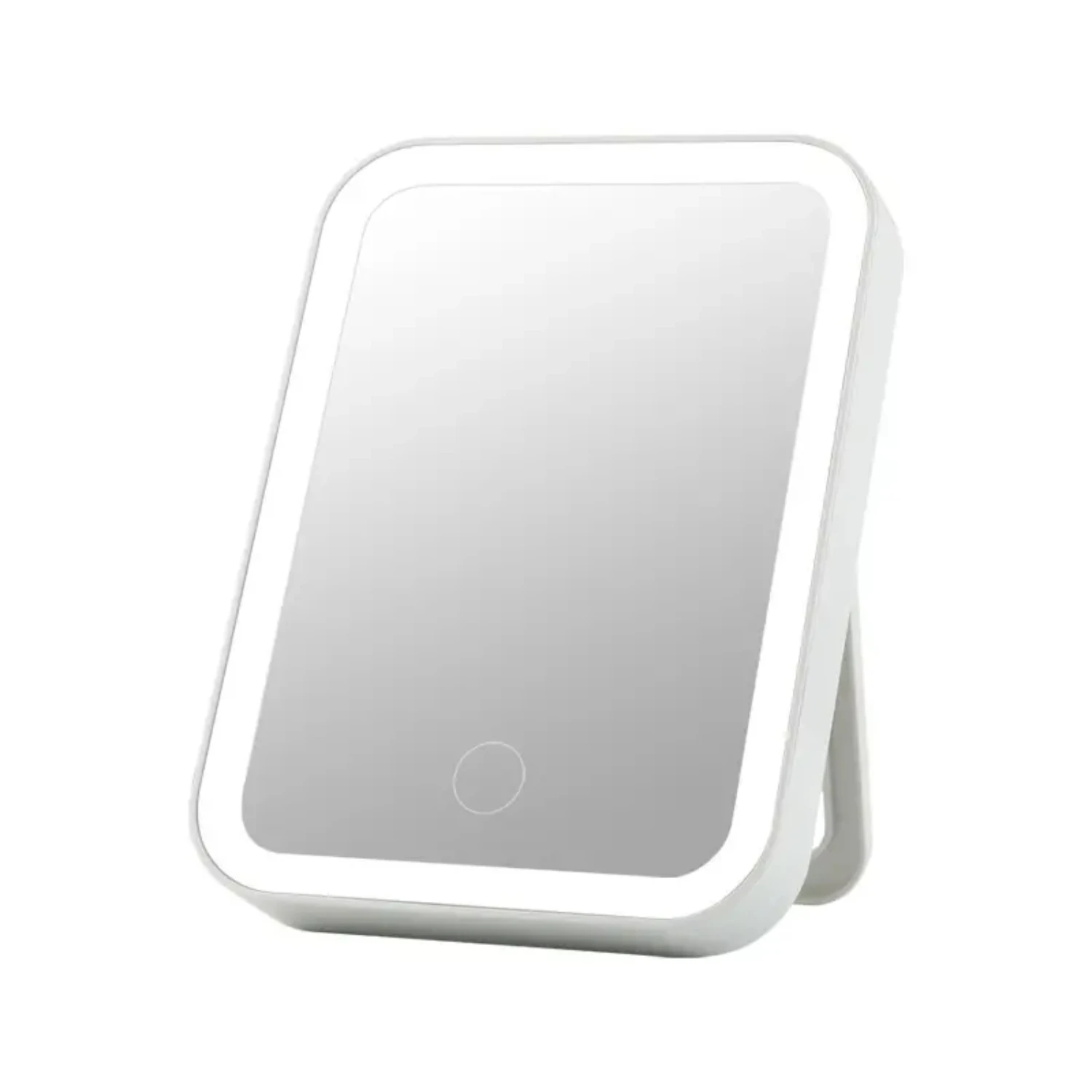 Specchio per trucco portatile compatto touch screen con vanità in piedi, specchio cosmetico ingranditore - Pieghevole e comodo per Trav