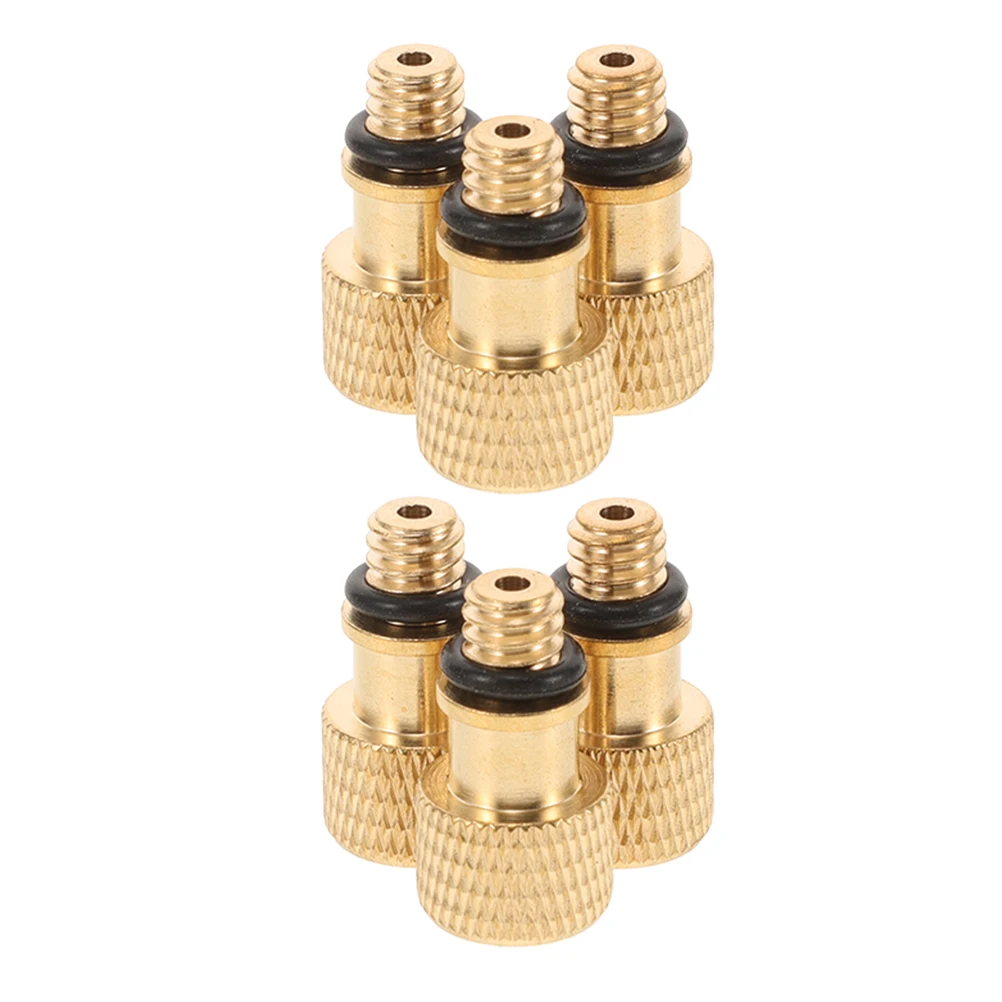 

6pcs American To English Valve Adapter Pure Copper Bike Tire Pump Conversion Tool For Bicycle Repair Kit Air Compressor