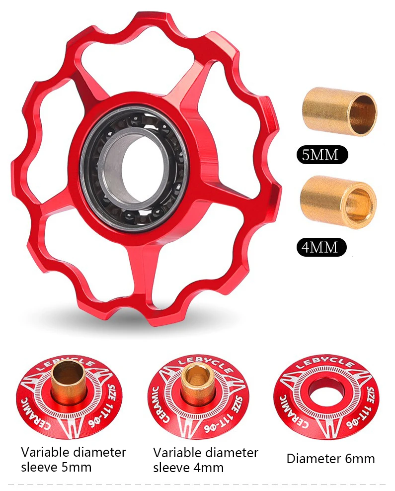 Bicycle Derailleurs Pulley Wheel 9T/11T/13T/15T Guide Gear Ceramic/steel bearings Aluminum alloy Mountain Road Bike