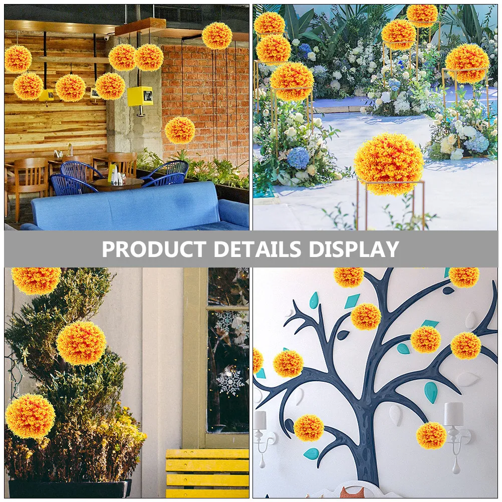 Artificial Eucalyptus Leaf Decor Hanging Topiary Ball Plastic Green Plant For Indoor Outdoor Wedding Ceiling Pendant