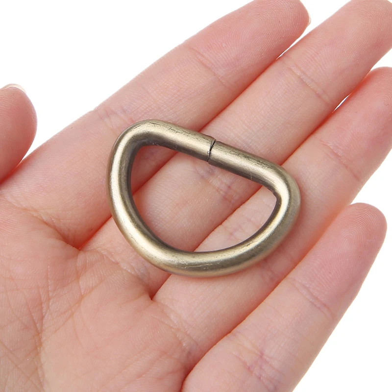 10pcs Semi-circular Iron Wire D-shaped Buckle D-shaped Ring Shoes Bags Backpack Metal Connection Buckles DIY Sewing Accessories