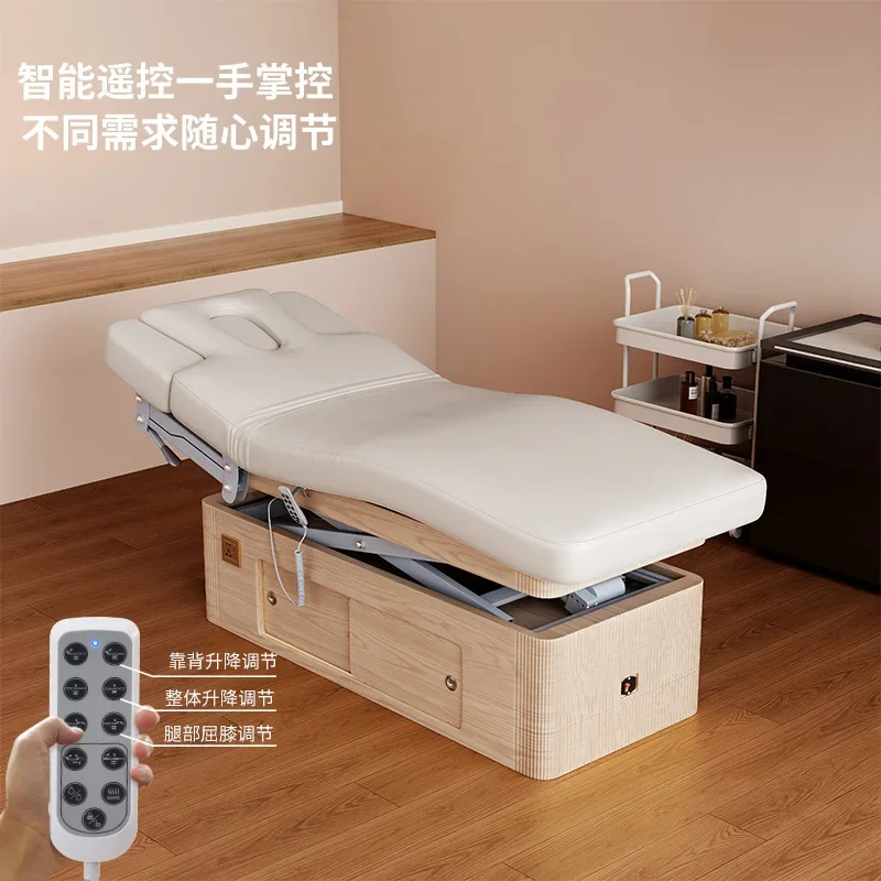 Electric lifting beauty bed, special bed for beauty salon, small apartment removable massage, heated physiotherapy massage bed