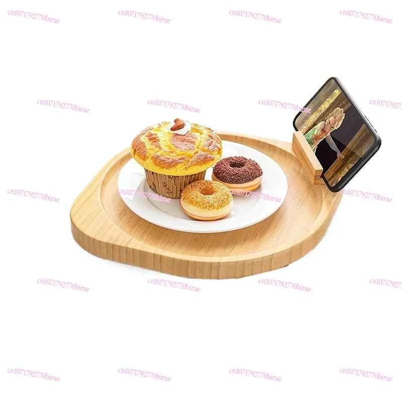 

Bamboo Wood Lazy Sofa Cozy Sofa Armrest Snack Tray