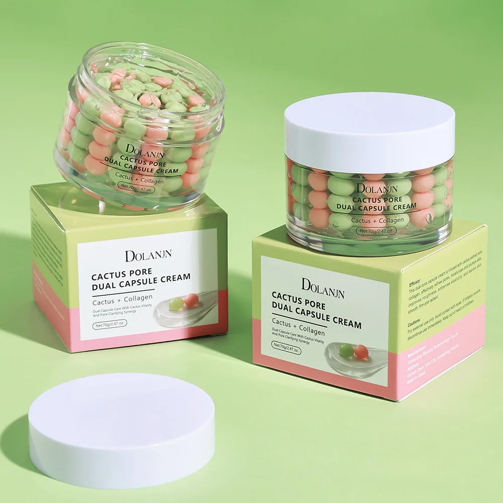 Clinically Tested Cactus Capsule Cream Soothing & Repairing Face Moisturizer Safe Non-Irritating Pore Tightening Cream All Skin