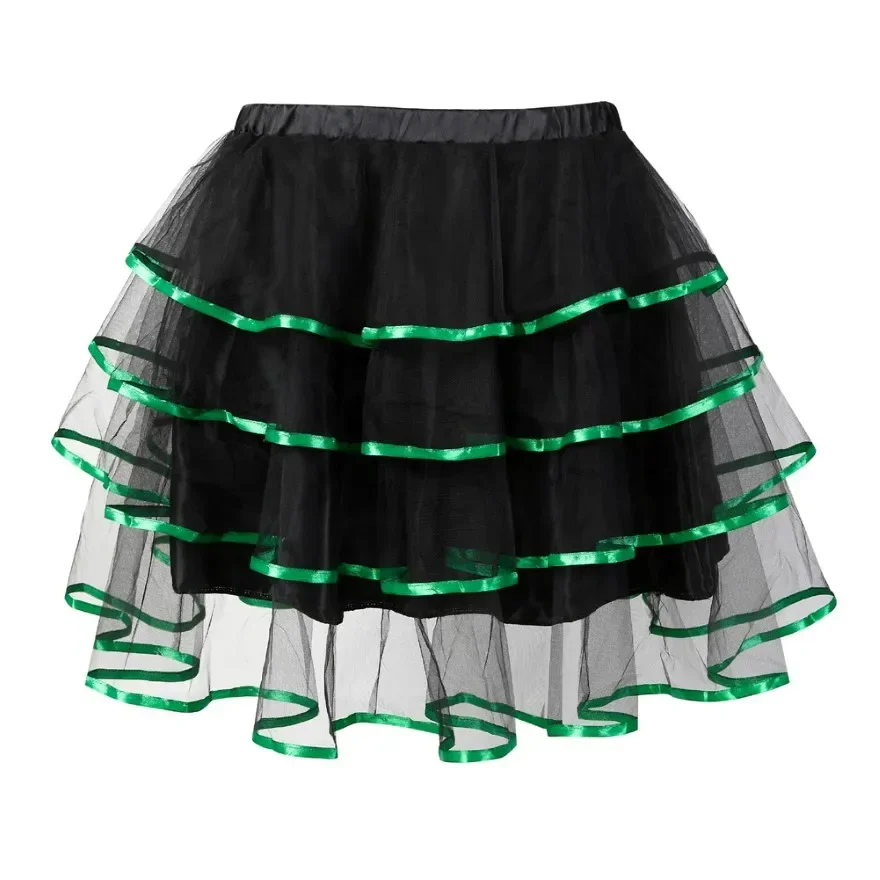 S-6XL Tulle Skirts Women Party Dance Tutu Skirt Pleated Midi Costume Plus Size Corset Skirts Adult