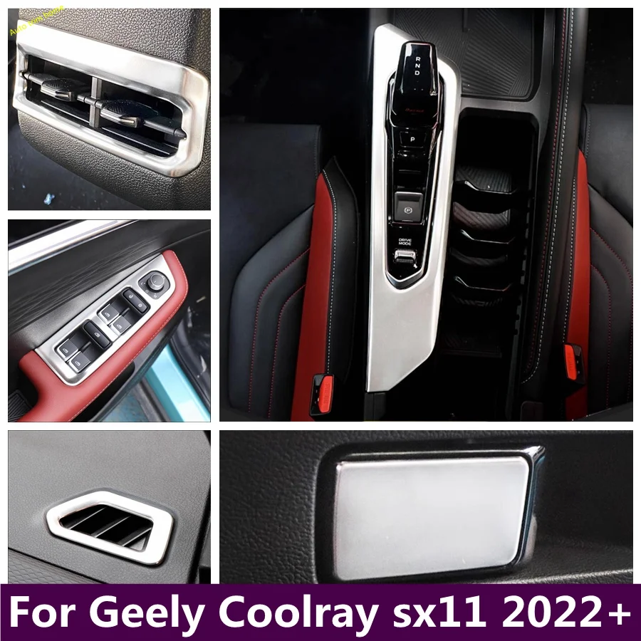 

Air Outlet AC Vent Gear Shift Panel Window Lift Button Glove Box Cover Trim Fit For Geely Coolray sx11 2022 2023 Car Accessories