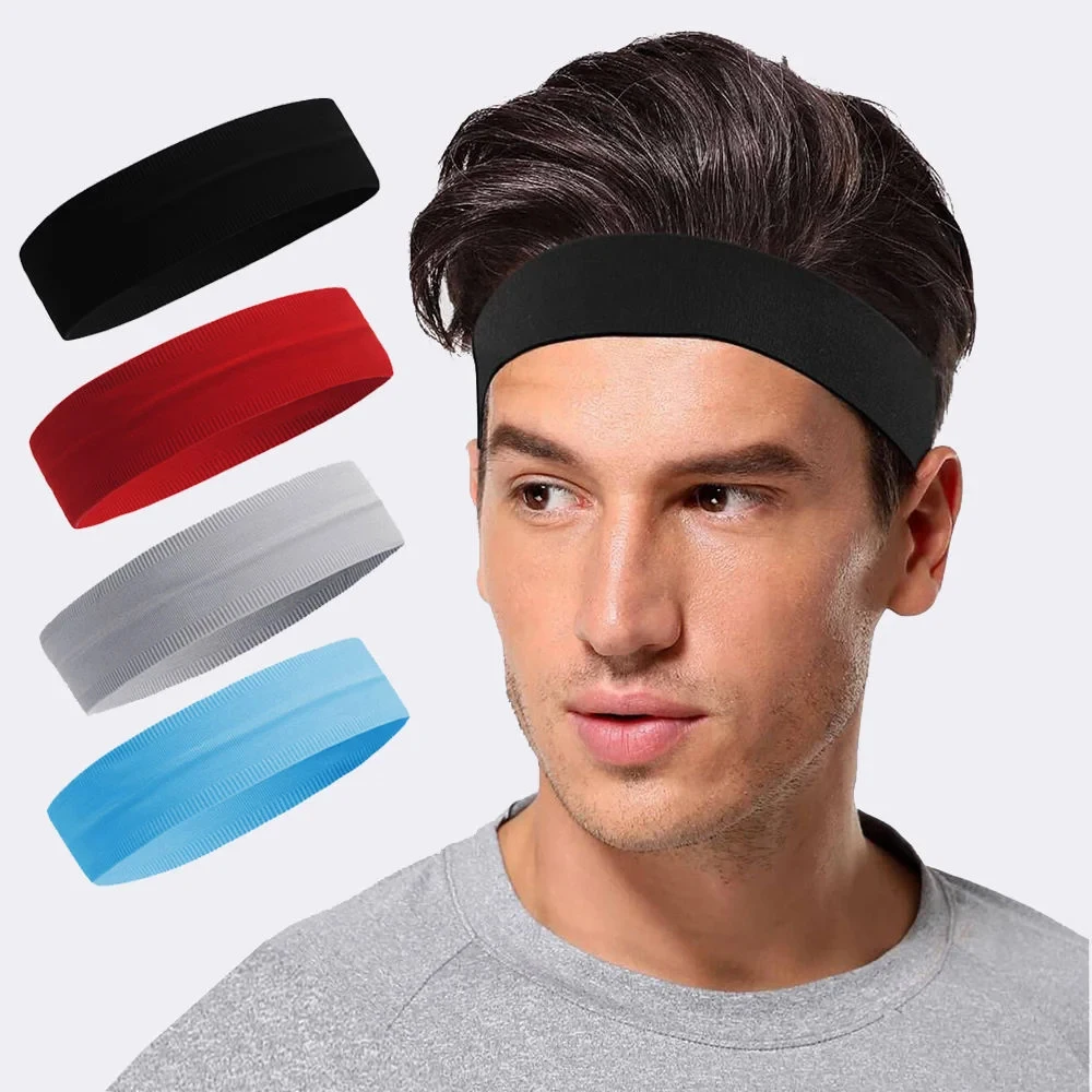 Hot Thin Women Men Sports Headband Silicone Forehead Protection Hair Band Non-Slip Sweatband Stretch Hairband Hair Accessories