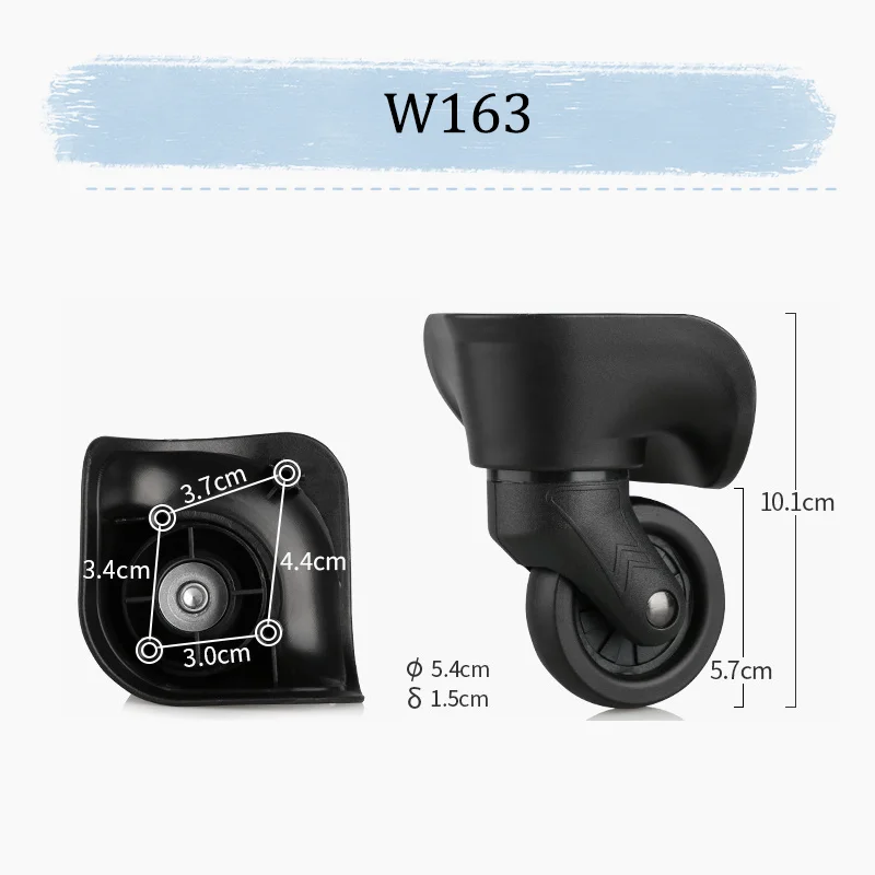 For W163 High-Temperature Resistant Waterproof Trunk Casters Replacement Parts Wear-Resistant Material