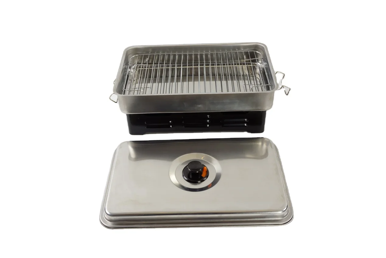 Smoker Fish  Barbecue Grill Smokeless Skewer Indoor 2 in 1 Hot Pot Bbq Korean 3 Smoker Fish Alcohol Stove