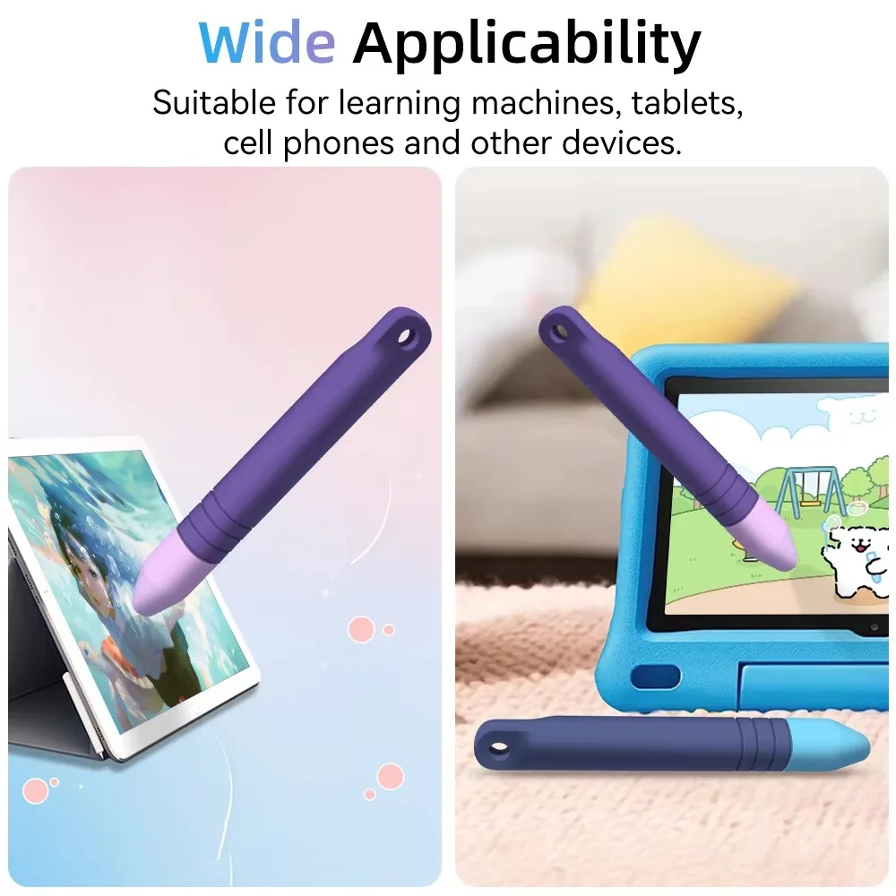 Kid-Friendly Stylus Pens Anti-Rolling Tablet Stylus Pen Universal Touch Screen Capacitive Stylus for iPad for Amazon Fire Kids