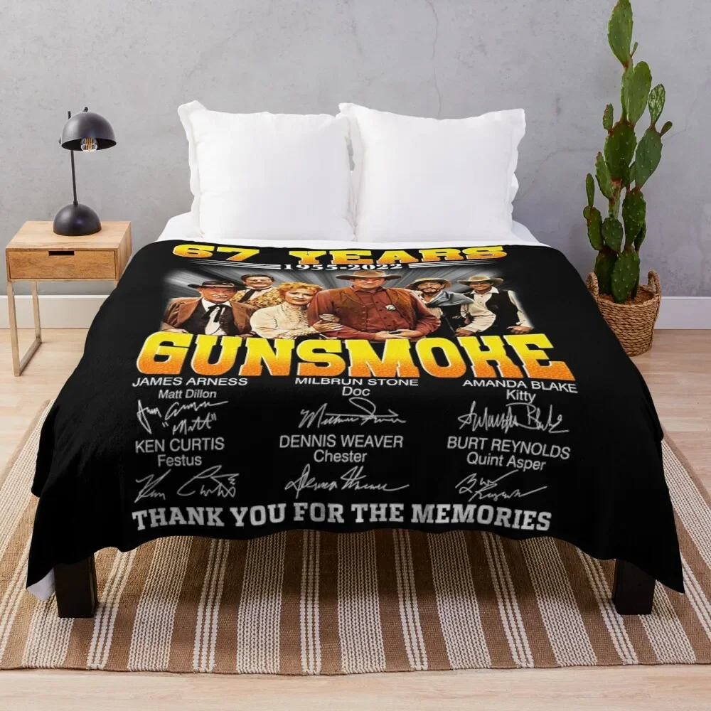

67 years Gunsmoke Throw Blanket Quilt Plush Blankets Shaggy Comforter Blankets