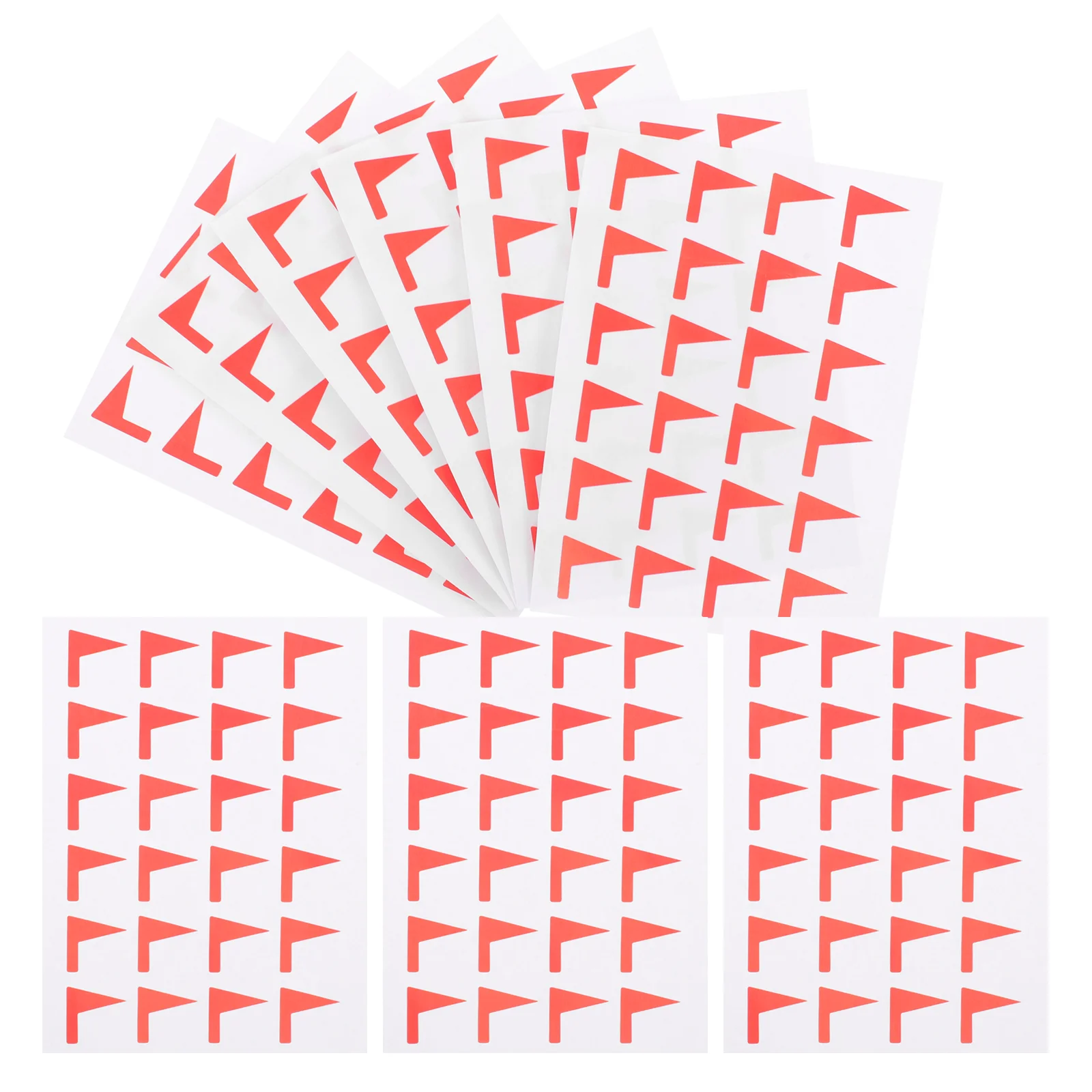12 Sheets Label Marking Sticker Mini Flags Adhesive Classification Stickers Decorative Red Decals Food Labels