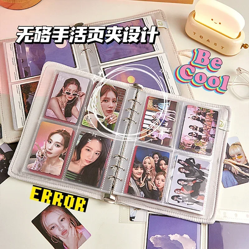 IFFVGX Kawaii Kpop Binder Photocard Holder Idol Card Photo Album with 20pcs 3inch Inner Pages Photocards Collect Book Stationery