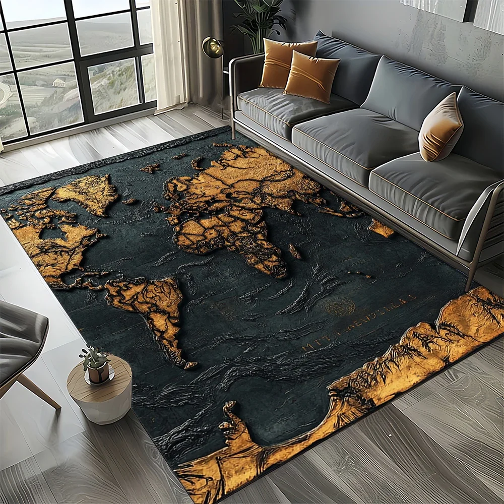 27 styles rétro marine nautique graphique boussole carte tapis pour la maison salon chambre canapé paillasson décor, tapis de sol antidérapant