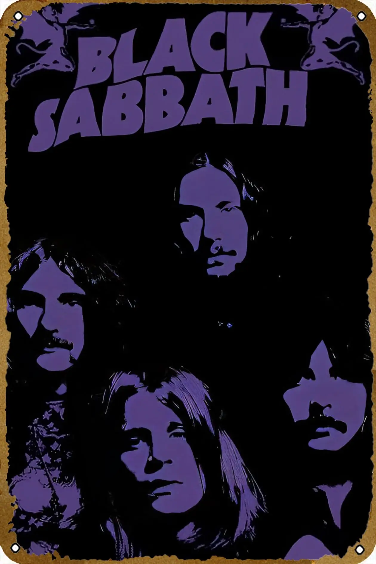 

Музыкальный постер Black Sabbath, настенный караоке-бар, кафе, ретро металлический жестяной знак, декор рок-группы, подарок, 8x12 дюймов