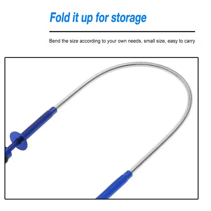 

CHCH 4 Claw Magnetic Pick Up Tool Bright LED Light Flexible Spring Magnet Pickup Tool Grip For Garbage Grabber