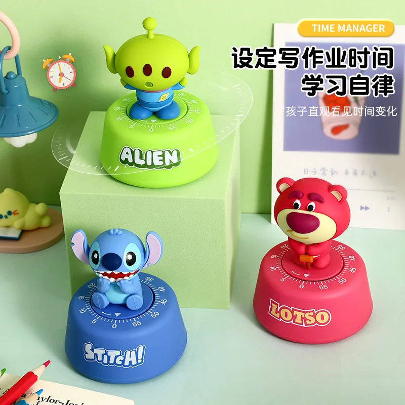 غرزة لوتسو أرقام الكرتون الموقت الأطفال الانضباط الذاتي التعلم إدارة الوقت زخرفة لعبة جهاز تذكير الميكانيكية #4