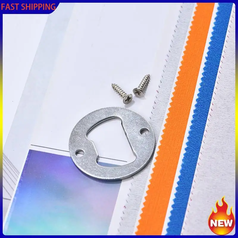 

Hot Trend-80Pcs Bottle Opener Part With Screws, Round Beer Opener, Insert Beer Bottle Opener For Bar, Restaurant And Family