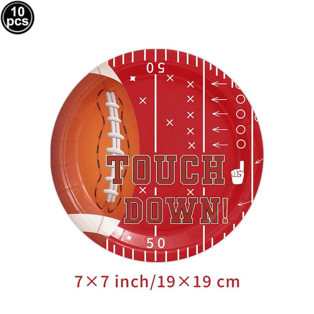 Football Party Decorations Football Paper Plates Cup Napkins Tableware Gameday Rugby Party Football Themed Birthday Party Decor