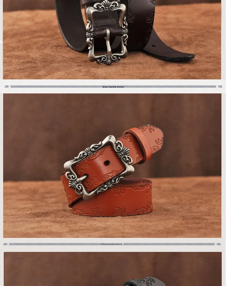 Women's Leather Belt Simple Versatile Korean Leather Wide Belt for Women Decorative Casual Fashion Student Jeans Belt Trendy