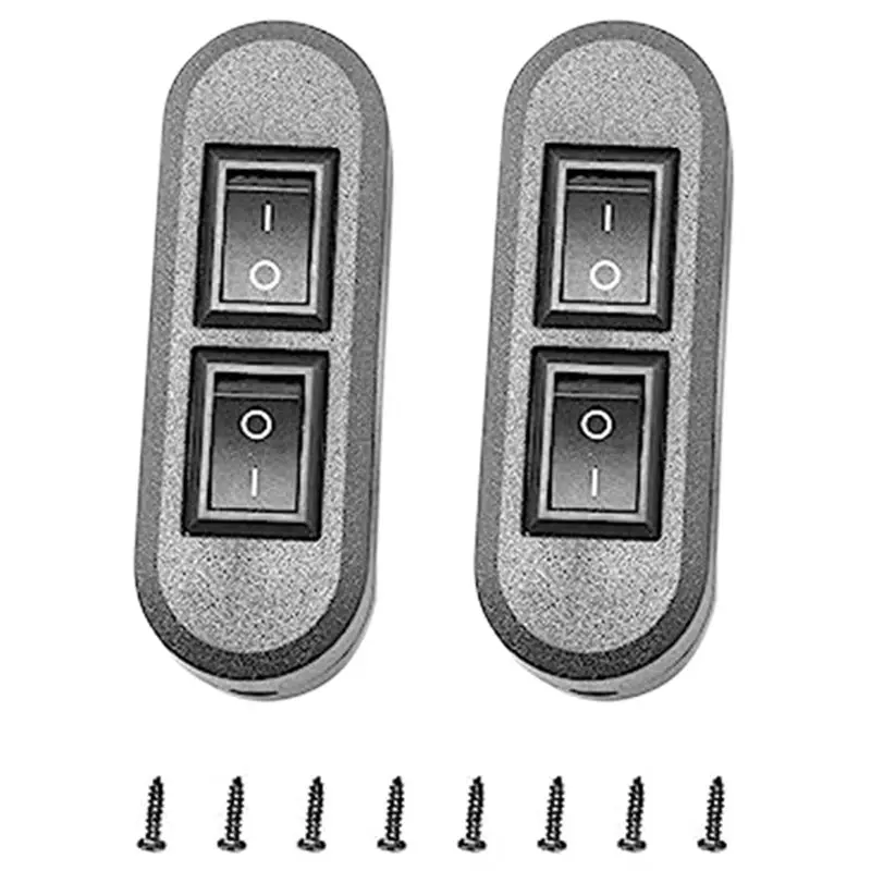 

Горячий трендовый черный дуплексный переключатель, прямой кулисный переключатель, подходящий для настольной лампы с двойным управлением