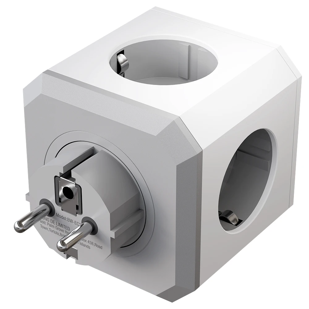 EUプラグ付きキューブ型壁コンセント,4つのACコンセント,2 BlitzWolf-BW-EC2 2 USB-A,8 in 1,USB-C w,4000