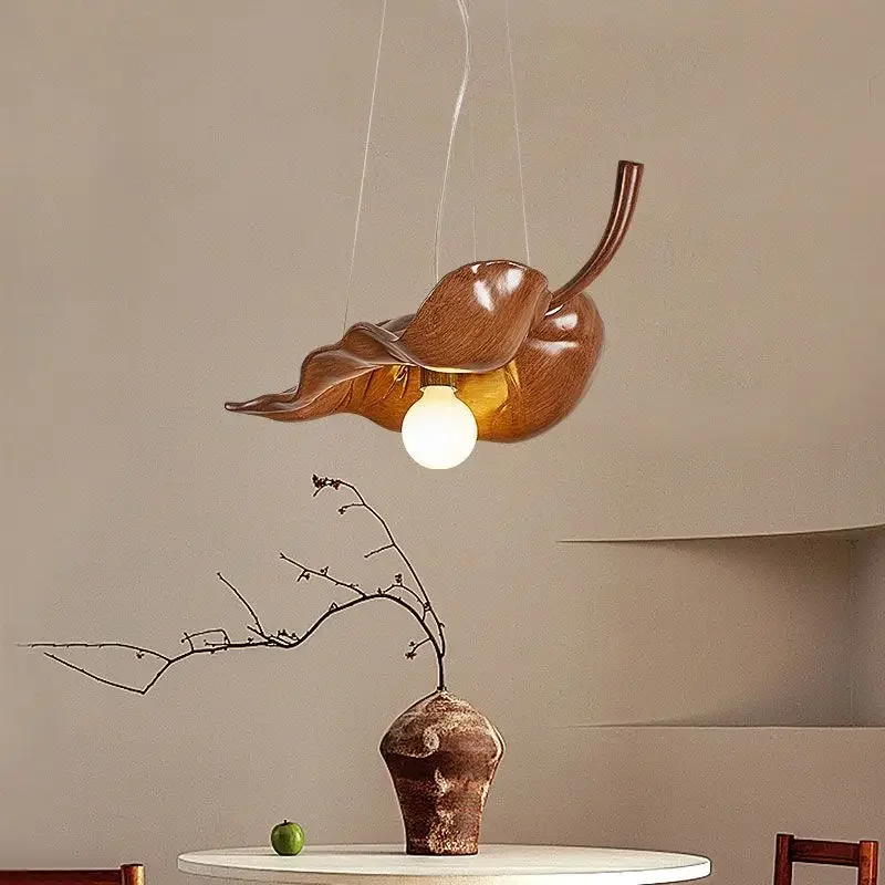 Zen Inspired Retro Leaf Restaurant Chandelier With Personalized Creativity Wabi Sabi Style Homestay