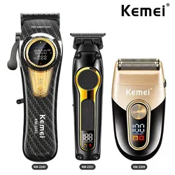 Kemei Professional Electric Hair Clipper Kit Rechargeable Hair Trimmer With Charging Base Shaver For Men KM-2242 KM-2351 KM-3209