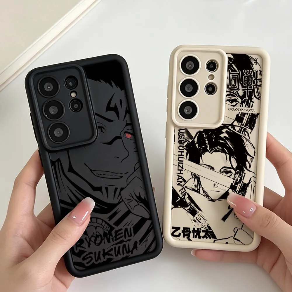 Jujutsu Kaisen Satoru Gojo Phone Case For Samsung Galaxy S26 S25 S24 S23 S22 S21 S20 Note 20 Ultra Plus FE 5G Eye Ladder