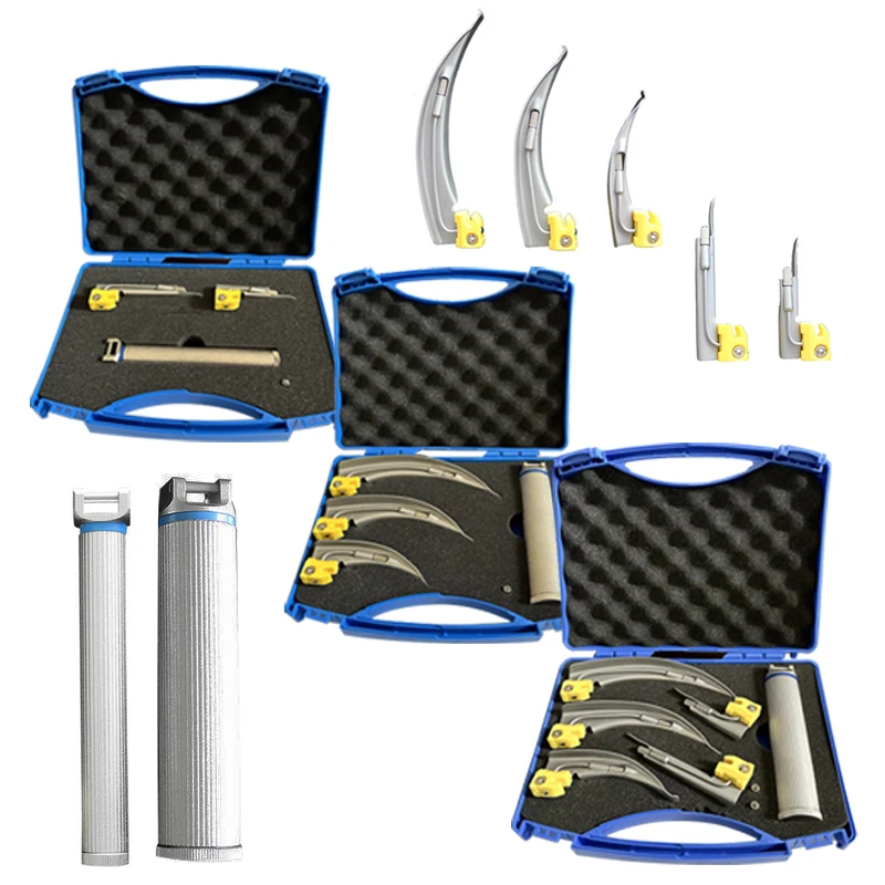 

Светодиодный ларингоскоп для взрослых и детей, зеркало для осмотра полости рта, инструмент для интубации трахеи, клинический прямой ларингоскоп, инструмент для обследования горла A1