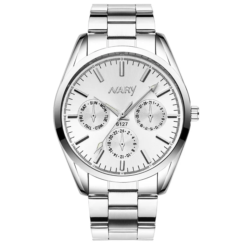 Fashionable men's watch with large dial and men's quartz watch