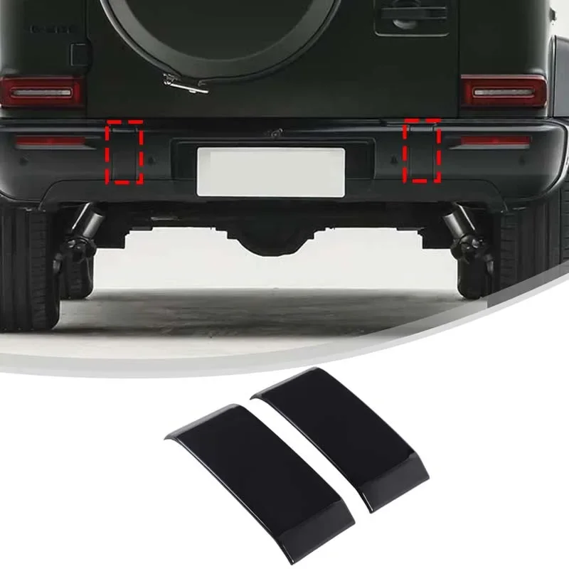 For Mercedes-Benz G-Class W465 2025+ ABS Carbon Fiber Car rear bumper decorative board sticker Car exterior accessories 2Pcs