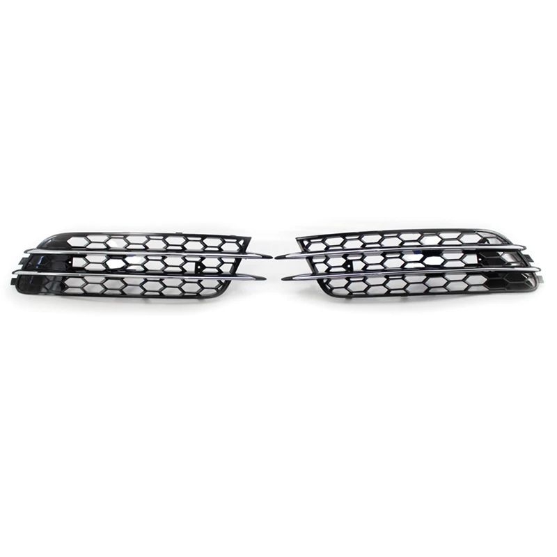 A73P-1Pair Front Fog Light Cover Honeycomb Grille Racing Grills For  A6 C7 2012-2015 4G0807681 4G0807682