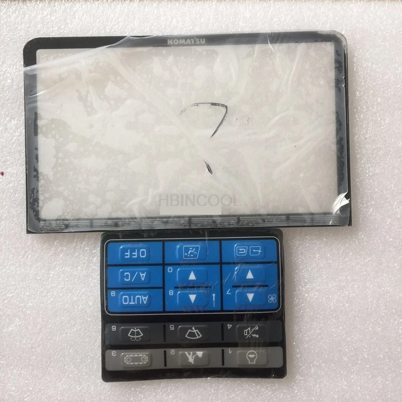 for PC 130 200 240 300 400-8 display button sticker display glass Imported products high-quality excavator accessories