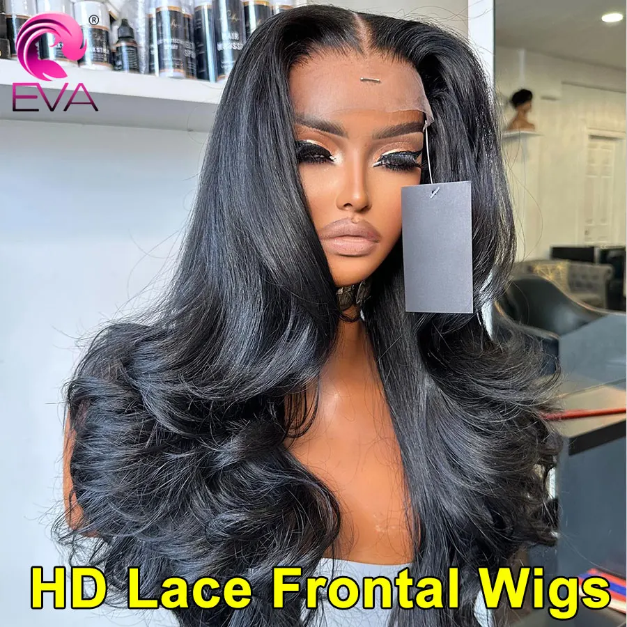 Eva Cabelo Body Wave HD Lace Encerramento Peruca, Invisible HD Lace, Derreter Skins, Peruca Glueless, Pronto para ir Perucas, 5x5, 6x6