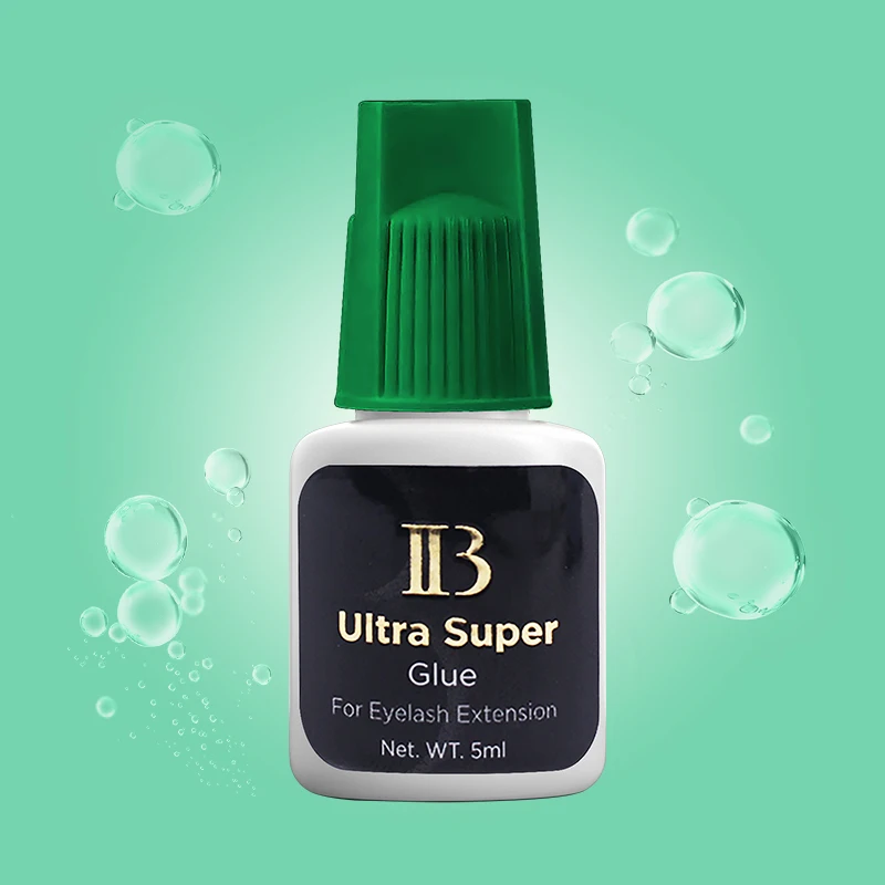 

IBeauty Ultra Super Glue 5ml Individual Eyelashes Extensions Supplies Makeup Tools Korea Green Cap 2S Strongest Fastest Eye Open