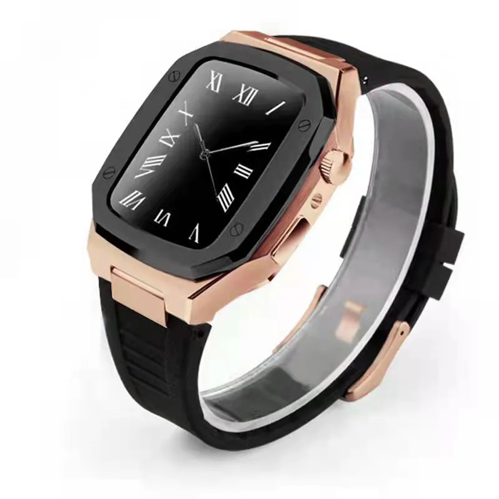 2026 Stainless Steel Modification Kit for Apple Watch Case Band Serie 46mm 45mm Mod Metal Watches Cases for iWatch Series 12 11