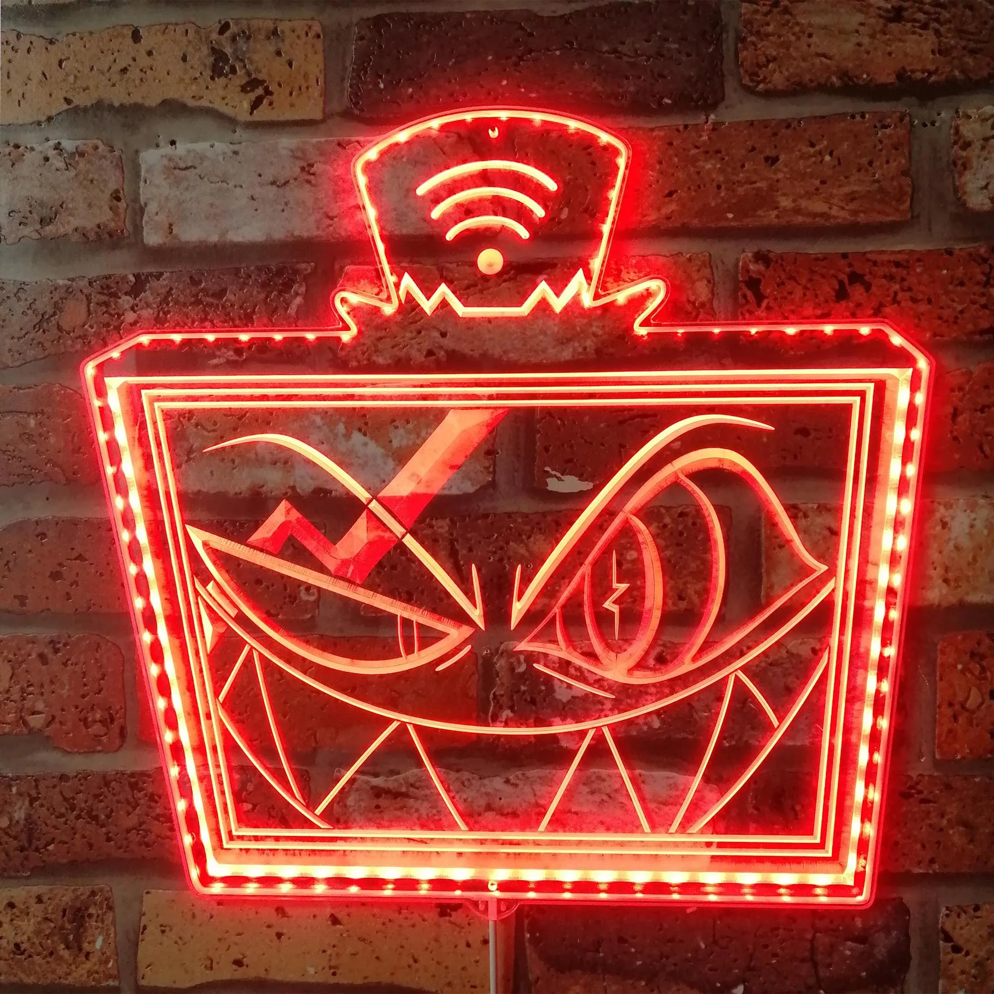 علامة LED نيون من Hazbin Hotel Vox، لافتة LED للضوء الليلي للألعاب، لافتة نيون لغرفة الألعاب