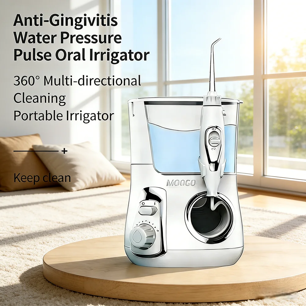 

Электрический ирригатор для полости рта 800 мл, 10 режимов, настольный, профессиональное устройство для ухода за зубами для всей семьи, 5 насадок
