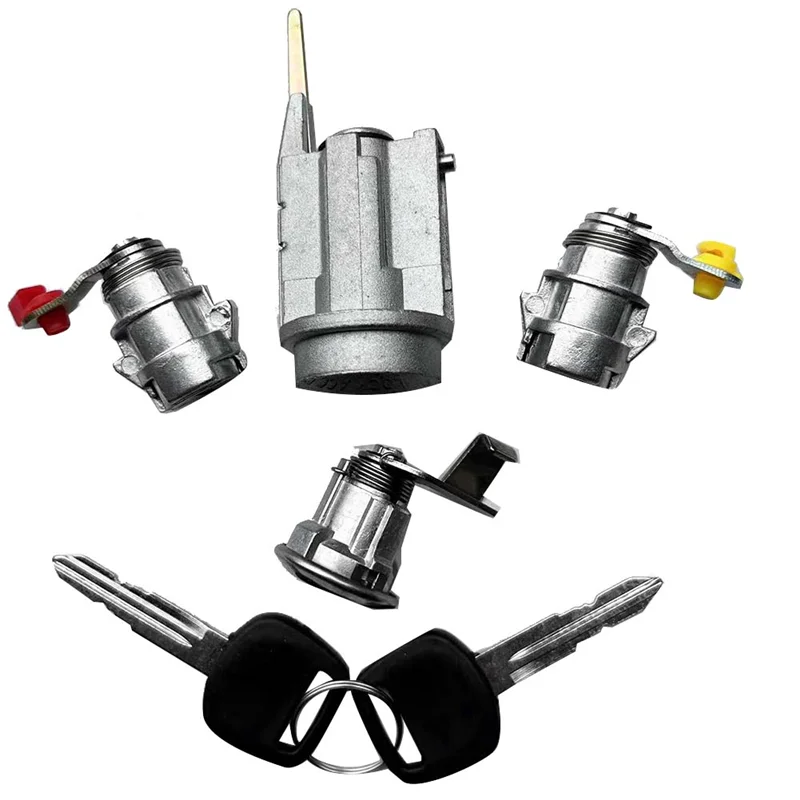 Auto Ontsteking Deursloten & Gasslot met 2 Sleutels Cilinder Set voor Toyota Pickup Truck 1988-1997 69005-35130 69058-60041