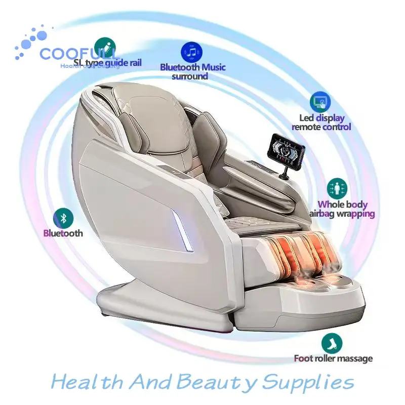 Coofull Zhipin SL Track PU Leather Luxury Zero Gravity Massage Chair with Full Body Electric Recliner Body Scan for Home Office