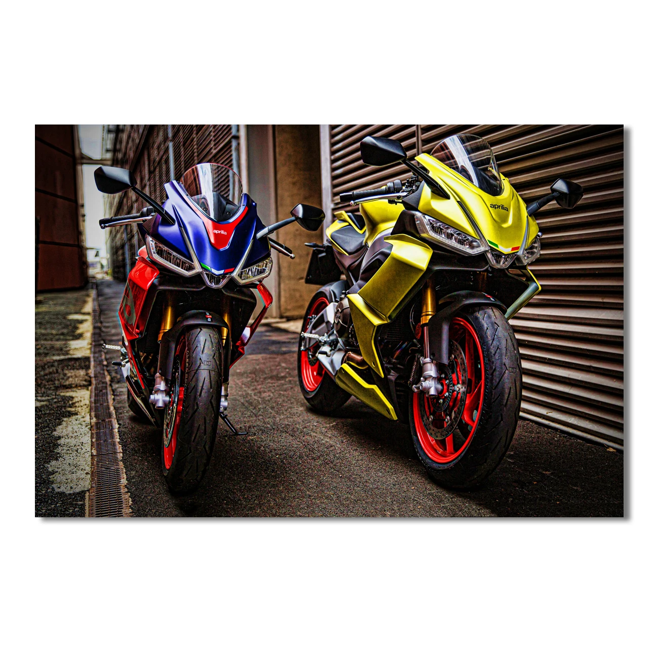 Aprilia RS 660 Two Motorcycles 4K Superbikes Posters and Prints Modern Wall Art Canvas Fabric Paintings Home Living Room Decor