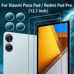 Protective Film for Xiaomi Poco Pad 12.1inch 2024 HD with Camera Tempered Glass 9H Hardness Anti-scratch for Redmi Pad Pro 12.1