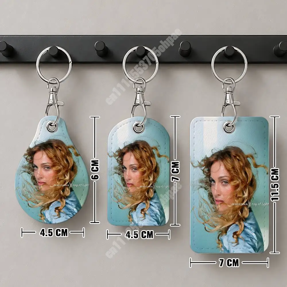 M-Madonna C-Confessions 2 Leather Keychain Card Holder for Airtag & Access Cards Modern Bus Pass image 4