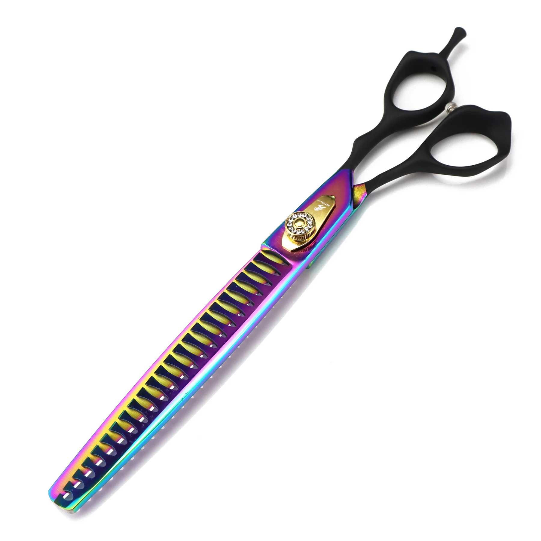 Imagem -05 - Dog Grooming Scissors Profissional Japão 440c Rainbow Straight Shears Pet Thinning Shears Animal Curvo Tesoura Dropshipping